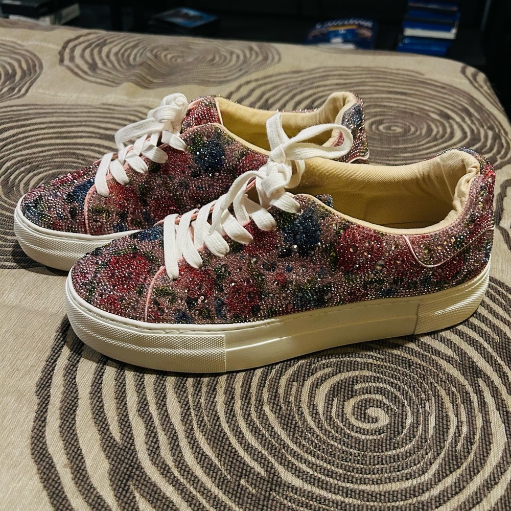 Betsy Johnson rhinestone sneakers